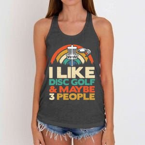 Disc Golf Funny Disc Jokey Frisbee Golf Funny Disc Golf Women's Knotted Racerback Tank