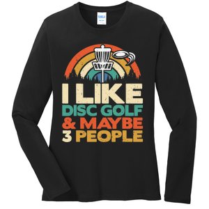 Disc Golf Funny Disc Jokey Frisbee Golf Funny Disc Golf Ladies Long Sleeve Shirt