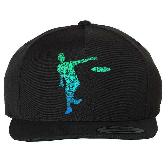 Disc Golf Funny Disc Jokey Frisbee Golf Club Wool Snapback Cap