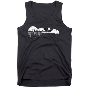 Disc Golf Flying Disc Cool Disc Golf Sunset Guitar Tank Top