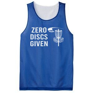 Disc Golf Funny Zero Discs Given Ii Funny Gift Mesh Reversible Basketball Jersey Tank