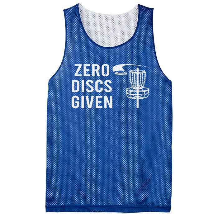 Disc Golf Funny Zero Discs Given Ii Funny Gift Mesh Reversible Basketball Jersey Tank