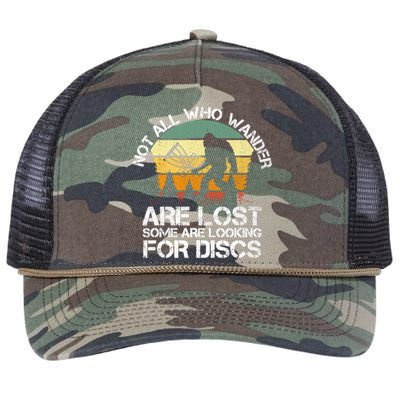 Disc Golf Funny Bigfoot Retro Rope Trucker Hat Cap