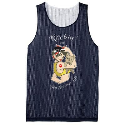 Dog Groomer Funny Cool Dog Groomer Gift Dog Grooming Mesh Reversible Basketball Jersey Tank