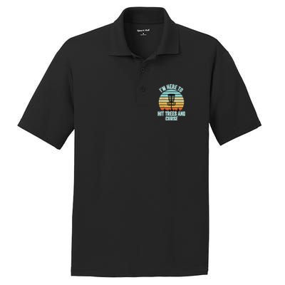 Disc Golf Funny Hit Trees And Curse Retro Disc Golf Gi T PosiCharge RacerMesh Polo