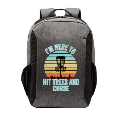 Disc Golf Funny Hit Trees And Curse Retro Disc Golf Gi T Vector Backpack