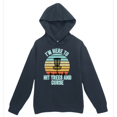 Disc Golf Funny Hit Trees And Curse Retro Disc Golf Gi T Urban Pullover Hoodie