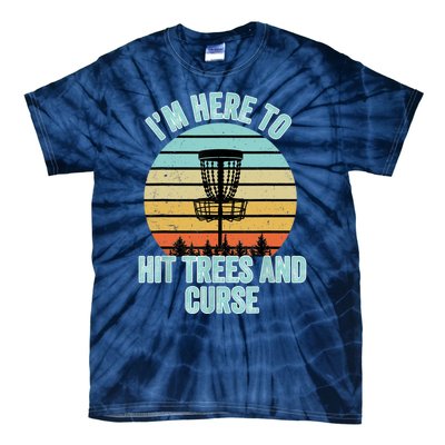 Disc Golf Funny Hit Trees And Curse Retro Disc Golf Gi T Tie-Dye T-Shirt