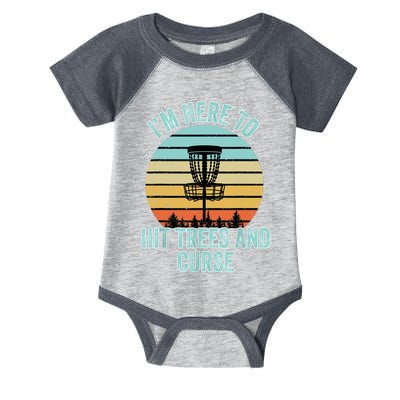 Disc Golf Funny Hit Trees And Curse Retro Disc Golf Gi T Infant Baby Jersey Bodysuit