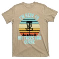 Disc Golf Funny Hit Trees And Curse Retro Disc Golf Gi T T-Shirt