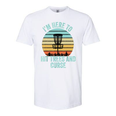 Disc Golf Funny Hit Trees And Curse Retro Disc Golf Gi T Softstyle CVC T-Shirt