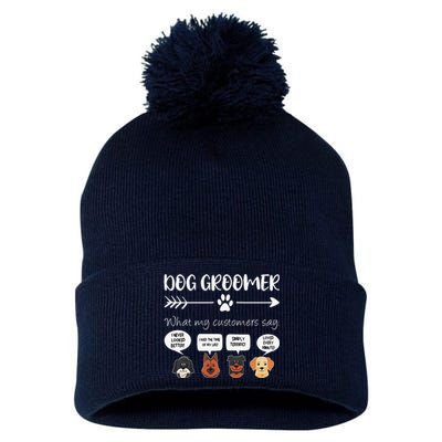 Dog Groomer Funny Dog Grooming Gift Dog Salon Pom Pom 12in Knit Beanie