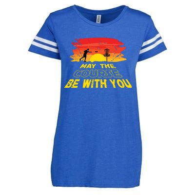 Disc Golf Frisbee Golf May The Course Be With Enza Ladies Jersey Football T-Shirt