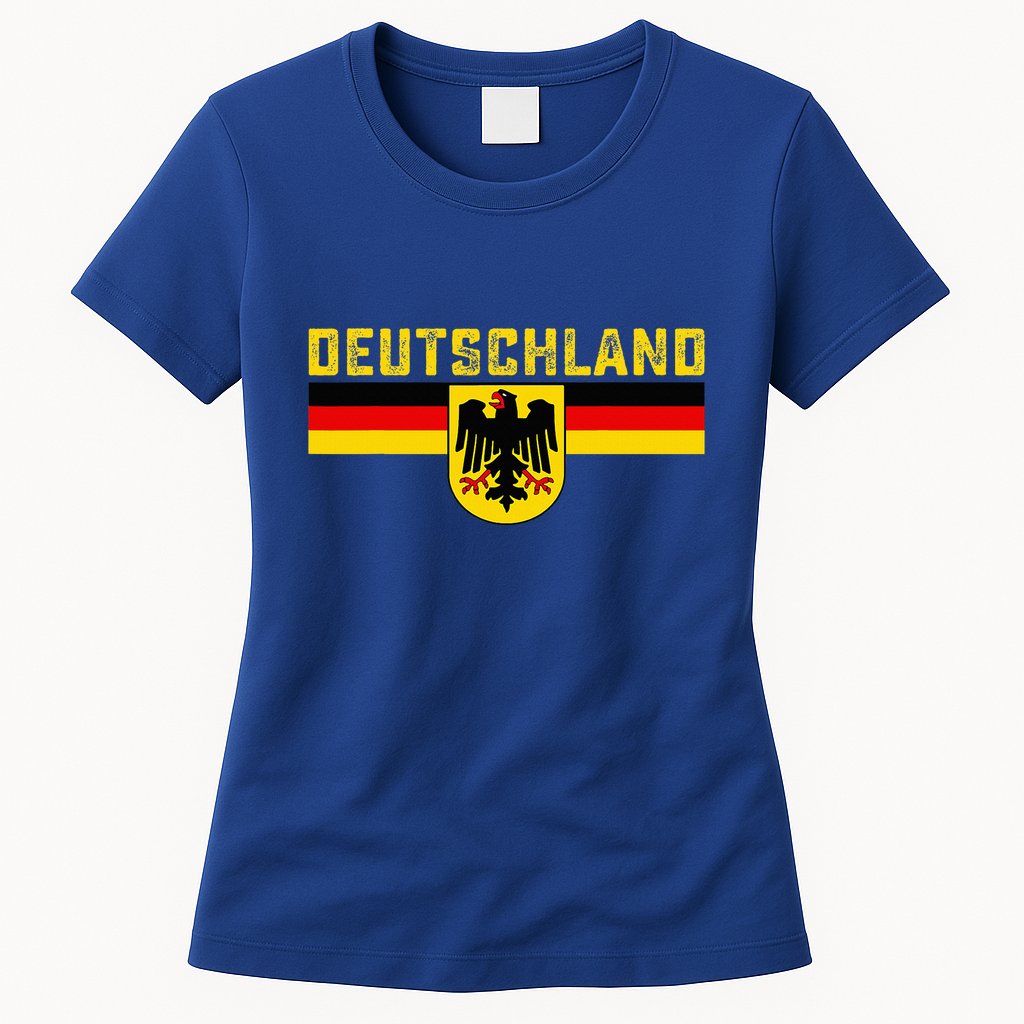 Deutschland Germany Flag Eagle German National Womens T-Shirt