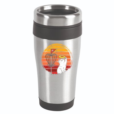 Disc Golf Frisbee Golf Disc Sport Players Cute Cat Lovers 16oz Travel Tumbler