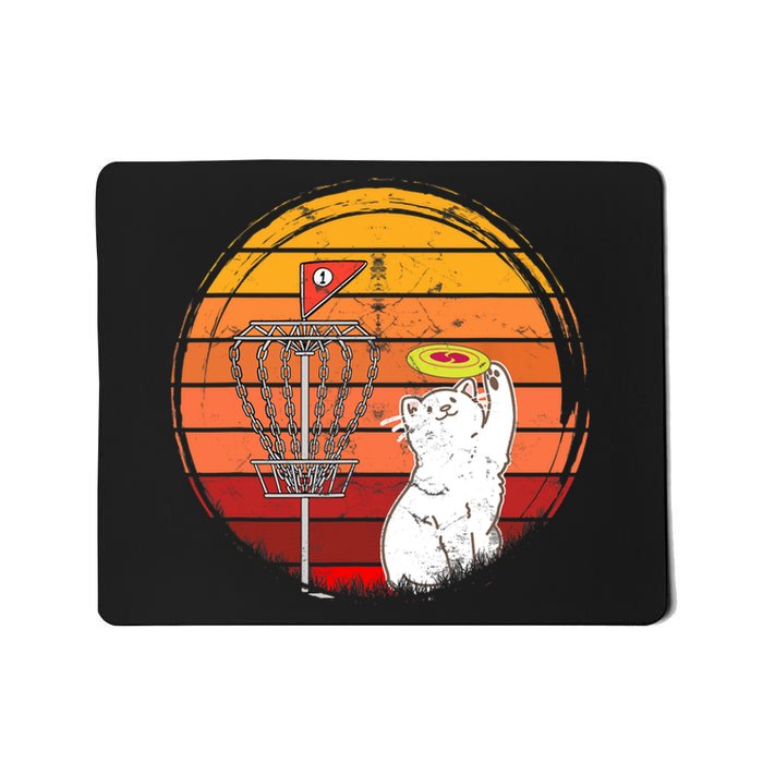 Disc Golf Frisbee Golf Disc Sport Players Cute Cat Lovers Mousepad