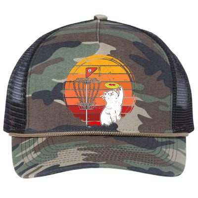 Disc Golf Frisbee Golf Disc Sport Players Cute Cat Lovers Retro Rope Trucker Hat Cap