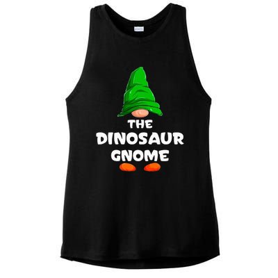 Dino Gnome Family Christmas Pajama Set Ladies PosiCharge Tri-Blend Wicking Tank