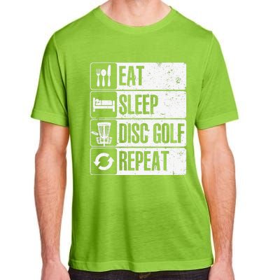 Disc Golf Funny Hit Trees and Curse Retro Disc Golf Adult ChromaSoft Performance T-Shirt