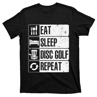 Disc Golf Funny Hit Trees and Curse Retro Disc Golf T-Shirt