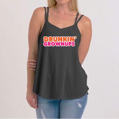 Drunkin Grownups Funny Parody Party Women's Strappy Tank