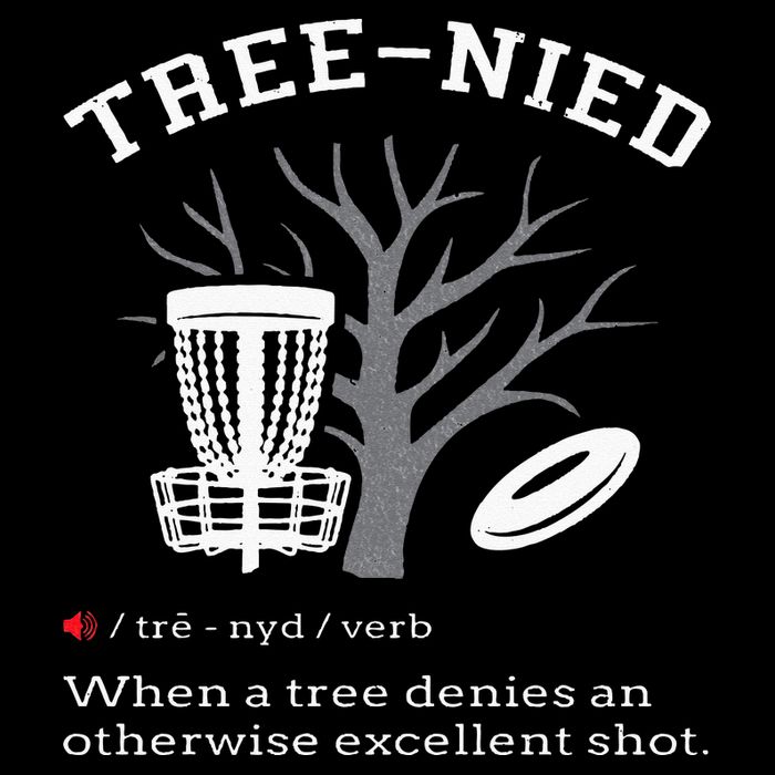 Disc Golf Funny Stupid Tree Treenied III Cooling Performance Crew T-Shirt