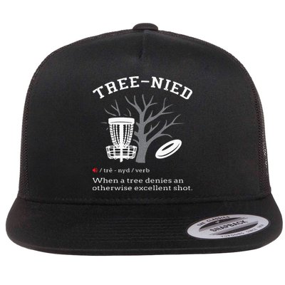 Disc Golf Funny Stupid Tree Treenied III Flatbill Hat