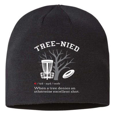 Disc Golf Funny Stupid Tree Treenied III Sustainable Beanie