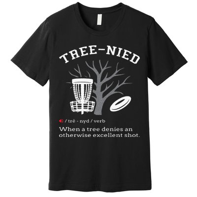 Disc Golf Funny Stupid Tree Treenied III Premium T-Shirt
