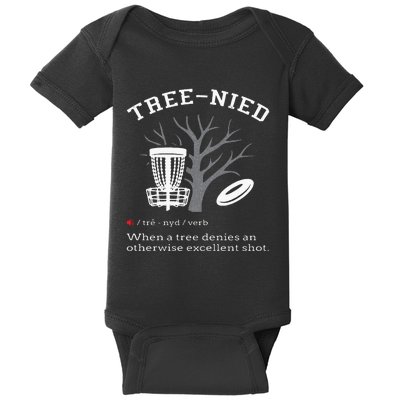 Disc Golf Funny Stupid Tree Treenied III Baby Bodysuit