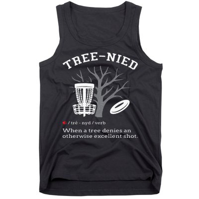 Disc Golf Funny Stupid Tree Treenied III Tank Top