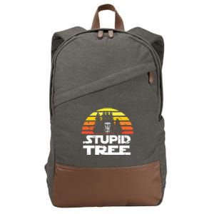 Disc Golf For Stupid Tree Frisbee Golf Cotton Canvas Backpack