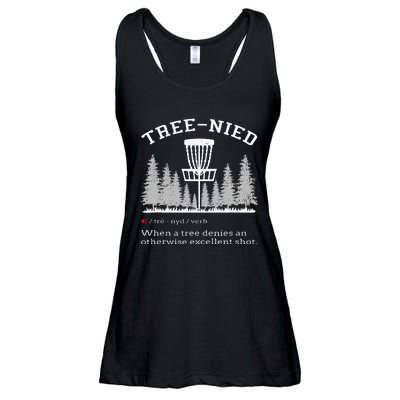 Disc Golf Funny Stupid Tree Tree Nied Iv Ladies Essential Flowy Tank