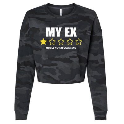 Divorce Gift For Men And Women Adult Humor My Ex Bad Review Gift Cropped Pullover Crew