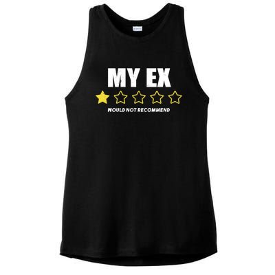 Divorce Gift For Men And Women Adult Humor My Ex Bad Review Gift Ladies PosiCharge Tri-Blend Wicking Tank