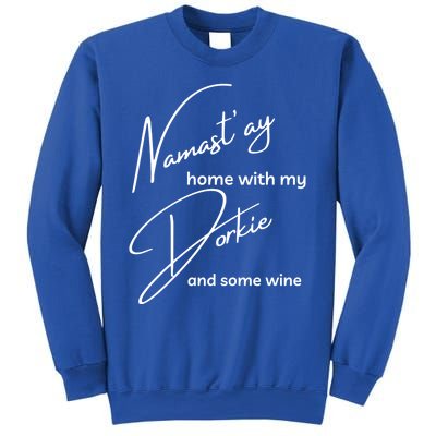 Dorkie Gift Funny Namastay For Yoga And Dog Lovers Gift Sweatshirt