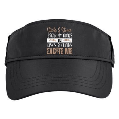 Disc Golf Funny Discs & Chains Excite Me Brown Adult Drive Performance Visor