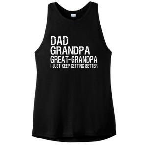 Dad Grandpa Great Grandpa Funny Fathers Day Grandpa Gift Ladies PosiCharge Tri-Blend Wicking Tank