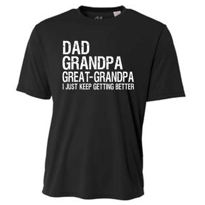 Dad Grandpa Great Grandpa Funny Fathers Day Grandpa Gift Cooling Performance Crew T-Shirt