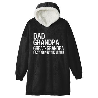 Dad Grandpa Great Grandpa Funny Fathers Day Grandpa Gift Hooded Wearable Blanket