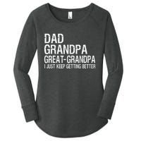 Dad Grandpa Great Grandpa Funny Fathers Day Grandpa Gift Women's Perfect Tri Tunic Long Sleeve Shirt