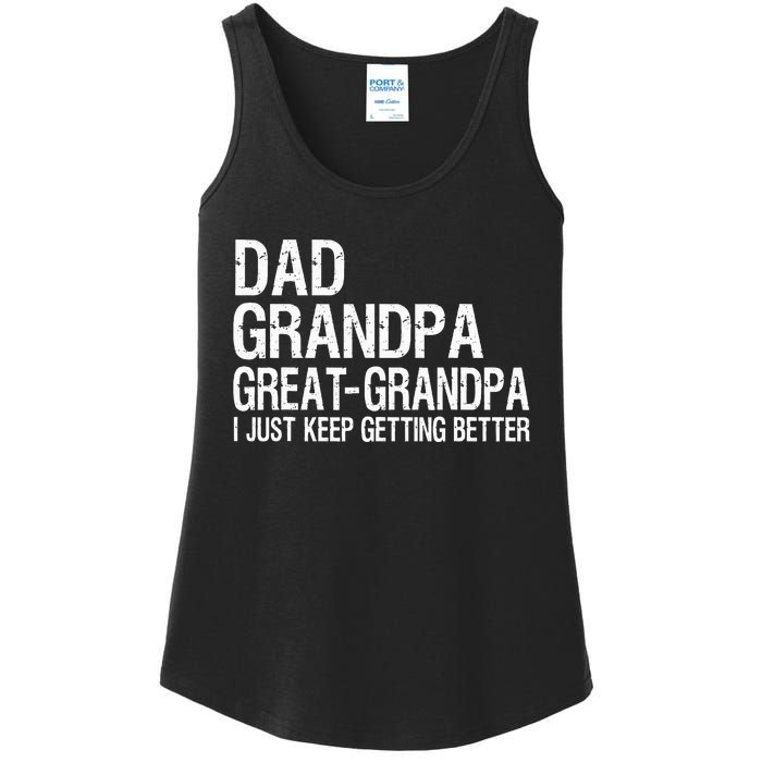 Dad Grandpa Great Grandpa Funny Fathers Day Grandpa Gift Ladies Essential Tank