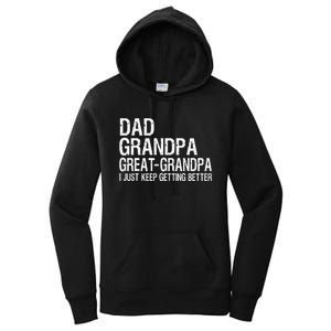 Dad Grandpa Great Grandpa Funny Fathers Day Grandpa Gift Women's Pullover Hoodie