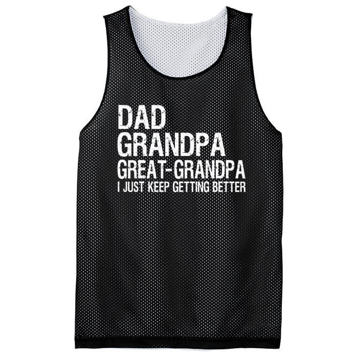 Dad Grandpa Great Grandpa Funny Fathers Day Grandpa Gift Mesh Reversible Basketball Jersey Tank