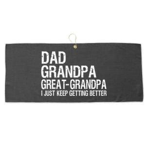 Dad Grandpa Great Grandpa Funny Fathers Day Grandpa Gift Large Microfiber Waffle Golf Towel