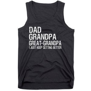 Dad Grandpa Great Grandpa Funny Fathers Day Grandpa Gift Tank Top