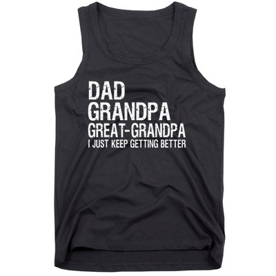 Dad Grandpa Great Grandpa Funny Fathers Day Grandpa Gift Tank Top