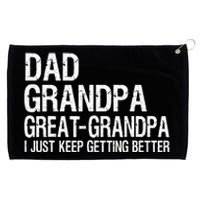 Dad Grandpa Great Grandpa Funny Fathers Day Grandpa Gift Grommeted Golf Towel