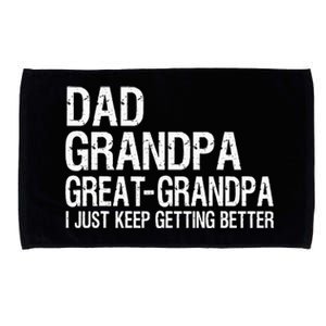 Dad Grandpa Great Grandpa Funny Fathers Day Grandpa Gift Microfiber Hand Towel