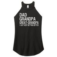 Dad Grandpa Great Grandpa Funny Fathers Day Grandpa Gift Women's Perfect Tri Rocker Tank